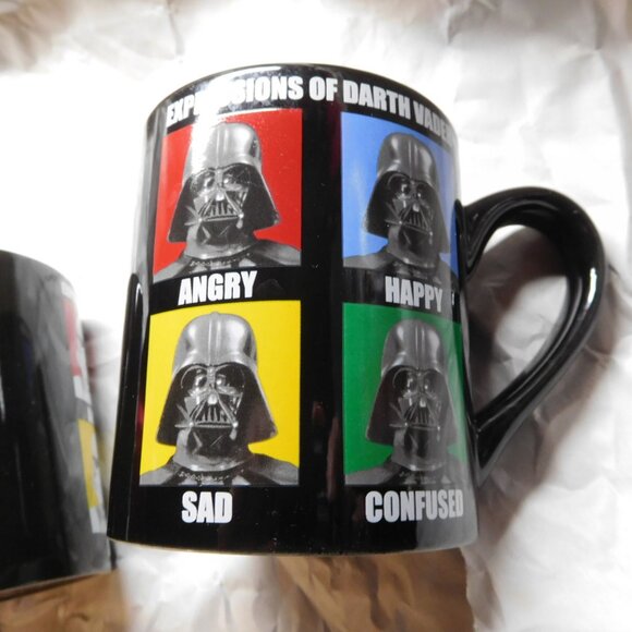 set of 2 star wars expression 14 oz coffee mugs darth vader storm trooper - Picture 11 of 16